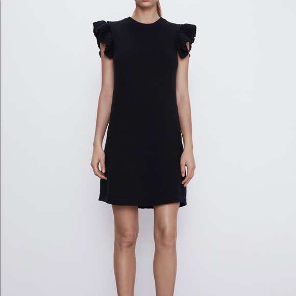 Zara ruffled knit dress Clearance